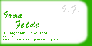 irma felde business card